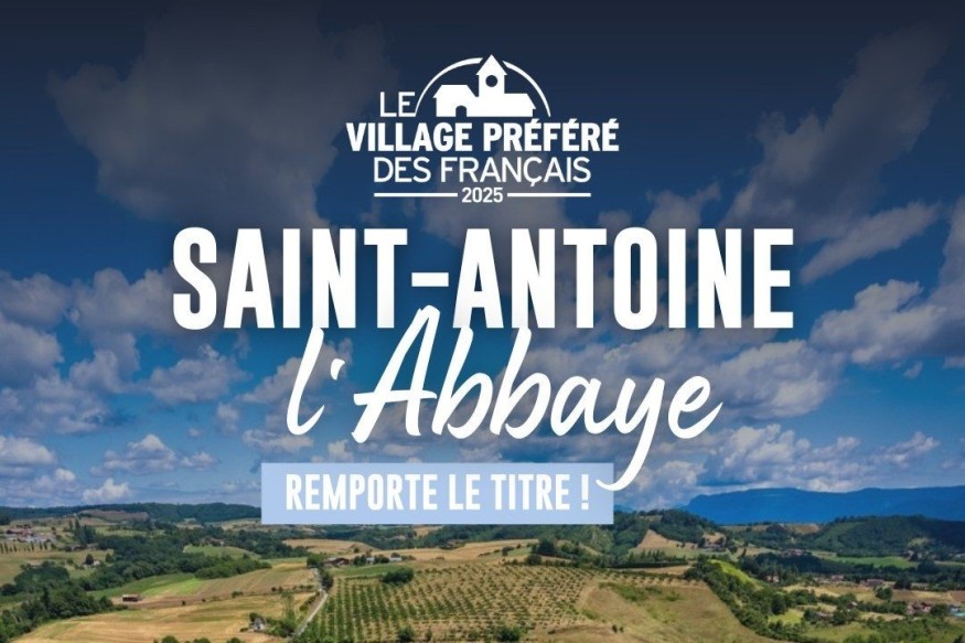 Saint-Antoine l'Abbaye élu village préféré des Français !